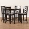 Baxton Studio Lanier Gray Upholstered Espresso Finished 5-Piece Wood Pub Set 157-9600-9776 - alternate 6